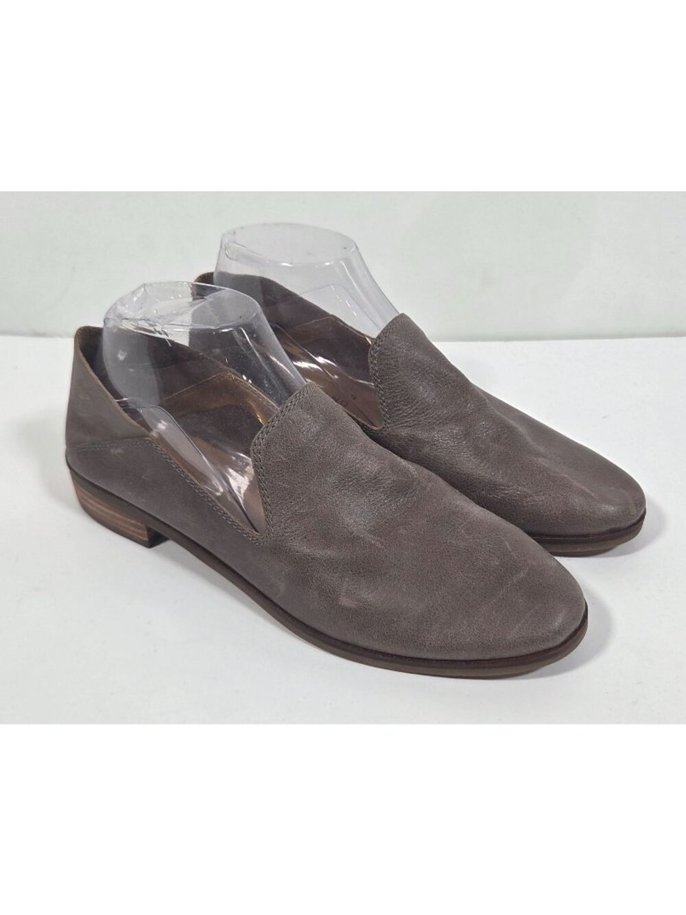 Lucky Brand Women's  Cargill Crashback leather Loafers Gray Size 8
